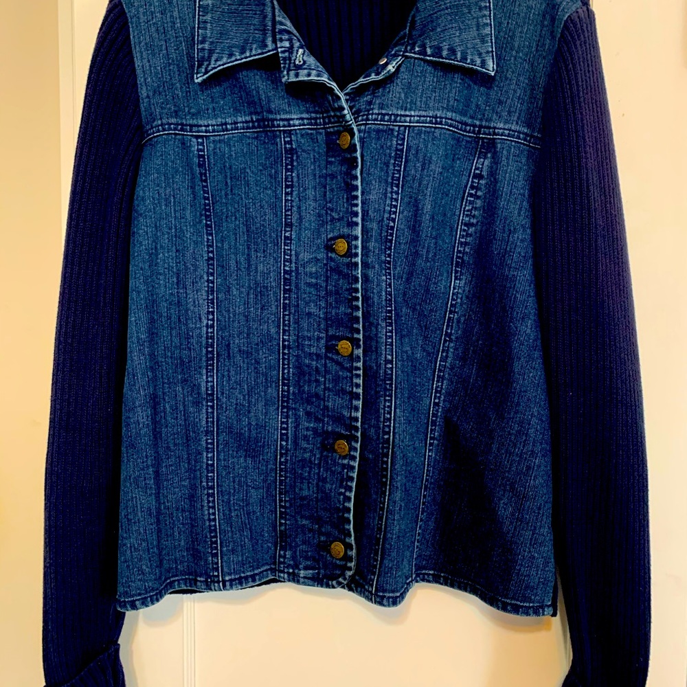 Jean sweater jacket